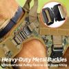 imagerabbitgoo Tactical Dog Harness for Large Heavy Duty Pet Harness with Handle NoPull Service Vest Large Breed Adjustable Military Dog Vest for Training Hunting Walking Black LBrown Camo