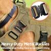 imagerabbitgoo Tactical Dog Harness for Large Heavy Duty Pet Harness with Handle NoPull Service Vest Large Breed Adjustable Military Dog Vest for Training Hunting Walking Black LBrown