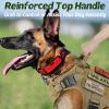 imagerabbitgoo Tactical Dog Harness for Large Heavy Duty Pet Harness with Handle NoPull Service Vest Large Breed Adjustable Military Dog Vest for Training Hunting Walking Black LBrown
