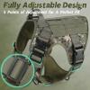 imagerabbitgoo Tactical Dog Harness for Large Heavy Duty Pet Harness with Handle NoPull Service Vest Large Breed Adjustable Military Dog Vest for Training Hunting Walking Black LGreen Camo