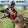 imagerabbitgoo Tactical Dog Harness for Large Heavy Duty Pet Harness with Handle NoPull Service Vest Large Breed Adjustable Military Dog Vest for Training Hunting Walking Black LGreen Camo