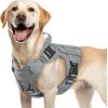 imagerabbitgoo Tactical Dog Harness for Large Heavy Duty Pet Harness with Handle NoPull Service Vest Large Breed Adjustable Military Dog Vest for Training Hunting Walking Black LGrey