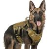 imagerabbitgoo Tactical Dog Harness for Large Heavy Duty Pet Harness with Handle NoPull Service Vest Large Breed Adjustable Military Dog Vest for Training Hunting Walking Black LBrown Camo