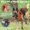 imagerabbitgoo Tactical Dog Harness for Large Heavy Duty Pet Harness with Handle NoPull Service Vest Large Breed Adjustable Military Dog Vest for Training Hunting Walking Black LOrange