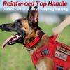 imagerabbitgoo Tactical Dog Harness for Large Heavy Duty Pet Harness with Handle NoPull Service Vest Large Breed Adjustable Military Dog Vest for Training Hunting Walking Black LRed
