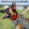 imagerabbitgoo Tactical Dog Harness for Large Heavy Duty Pet Harness with Handle NoPull Service Vest Large Breed Adjustable Military Dog Vest for Training Hunting Walking Black LGrey