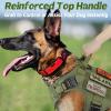 imagerabbitgoo Tactical Dog Harness for Large Heavy Duty Pet Harness with Handle NoPull Service Vest Large Breed Adjustable Military Dog Vest for Training Hunting Walking Black LGreen