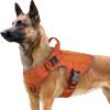 imagerabbitgoo Tactical Dog Harness for Large Heavy Duty Pet Harness with Handle NoPull Service Vest Large Breed Adjustable Military Dog Vest for Training Hunting Walking Black LOrange