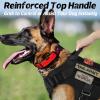 imagerabbitgoo Tactical Dog Harness for Large Heavy Duty Pet Harness with Handle NoPull Service Vest Large Breed Adjustable Military Dog Vest for Training Hunting Walking Black LBlack