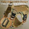 imagerabbitgoo Tactical Dog Harness for Large Heavy Duty Pet Harness with Handle NoPull Service Vest Large Breed Adjustable Military Dog Vest for Training Hunting Walking Black LBrown Camo
