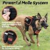 imagerabbitgoo Tactical Dog Harness for Large Heavy Duty Pet Harness with Handle NoPull Service Vest Large Breed Adjustable Military Dog Vest for Training Hunting Walking Black LBlack