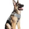 imagerabbitgoo Tactical Dog Harness for Large Heavy Duty Pet Harness with Handle NoPull Service Vest Large Breed Adjustable Military Dog Vest for Training Hunting Walking Black LGrey