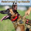 imagerabbitgoo Tactical Dog Harness for Large Heavy Duty Pet Harness with Handle NoPull Service Vest Large Breed Adjustable Military Dog Vest for Training Hunting Walking Black LBrown Camo