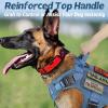 imagerabbitgoo Tactical Dog Harness for Large Heavy Duty Pet Harness with Handle NoPull Service Vest Large Breed Adjustable Military Dog Vest for Training Hunting Walking Black LBlue