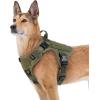 imagerabbitgoo Tactical Dog Harness for Large Heavy Duty Pet Harness with Handle NoPull Service Vest Large Breed Adjustable Military Dog Vest for Training Hunting Walking Black LGreen