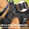 imagerabbitgoo Tactical Dog Harness for Large Heavy Duty Pet Harness with Handle NoPull Service Vest Large Breed Adjustable Military Dog Vest for Training Hunting Walking Black LBlack