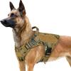 imagerabbitgoo Tactical Dog Harness for Large Heavy Duty Pet Harness with Handle NoPull Service Vest Large Breed Adjustable Military Dog Vest for Training Hunting Walking Black LBrown Camo