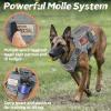 imagerabbitgoo Tactical Dog Harness for Large Heavy Duty Pet Harness with Handle NoPull Service Vest Large Breed Adjustable Military Dog Vest for Training Hunting Walking Black LGrey