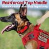 imagerabbitgoo Tactical Dog Harness for Large Heavy Duty Pet Harness with Handle NoPull Service Vest Large Breed Adjustable Military Dog Vest for Training Hunting Walking Black LRed