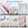 imagerabbitgoo Window Privacy Film Frosted Glass Film Decorative Cling UV Sun Blocking Decals Frosting Window Clings for Home Bathroom Door Coverings175 x 787 inchesClear