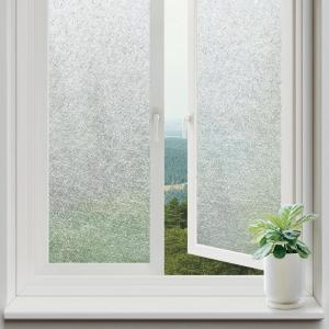 imagerabbitgoo Window Privacy Film Frosted Glass Film Decorative Cling UV Sun Blocking Decals Frosting Window Clings for Home Bathroom Door Coverings175 x 787 inchesClear
