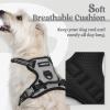 imagerabbitgoo Dog Harness NoPull Pet Harness with 2 Leash Clips Adjustable Soft Padded Dog Vest Reflective NoChoke Pet Oxford Vest with Easy Control Handle for Large Dogs Purple LGray