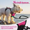 imagerabbitgoo Dog Harness NoPull Pet Harness with 2 Leash Clips Adjustable Soft Padded Dog Vest Reflective NoChoke Pet Oxford Vest with Easy Control Handle for Large Dogs Purple LHot Pink