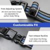 imagerabbitgoo Dog Harness NoPull Pet Harness with 2 Leash Clips Adjustable Soft Padded Dog Vest Reflective NoChoke Pet Oxford Vest with Easy Control Handle for Large Dogs Purple LCheckered Blue