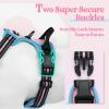 imagerabbitgoo Dog Harness NoPull Pet Harness with 2 Leash Clips Adjustable Soft Padded Dog Vest Reflective NoChoke Pet Oxford Vest with Easy Control Handle for Large Dogs Purple LPink  Blue