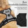 imagerabbitgoo Dog Harness NoPull Pet Harness with 2 Leash Clips Adjustable Soft Padded Dog Vest Reflective NoChoke Pet Oxford Vest with Easy Control Handle for Large Dogs Purple LGray