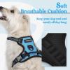 imagerabbitgoo Dog Harness NoPull Pet Harness with 2 Leash Clips Adjustable Soft Padded Dog Vest Reflective NoChoke Pet Oxford Vest with Easy Control Handle for Large Dogs Purple LBlue