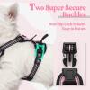 imagerabbitgoo Dog Harness NoPull Pet Harness with 2 Leash Clips Adjustable Soft Padded Dog Vest Reflective NoChoke Pet Oxford Vest with Easy Control Handle for Large Dogs Purple LPink