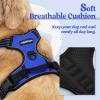 imagerabbitgoo Dog Harness NoPull Pet Harness with 2 Leash Clips Adjustable Soft Padded Dog Vest Reflective NoChoke Pet Oxford Vest with Easy Control Handle for Large Dogs Purple LDazzling Blue