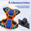 imagerabbitgoo Dog Harness NoPull Pet Harness with 2 Leash Clips Adjustable Soft Padded Dog Vest Reflective NoChoke Pet Oxford Vest with Easy Control Handle for Large Dogs Purple LBlue  Orange