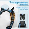 imagerabbitgoo Dog Harness NoPull Pet Harness with 2 Leash Clips Adjustable Soft Padded Dog Vest Reflective NoChoke Pet Oxford Vest with Easy Control Handle for Large Dogs Purple LBlue