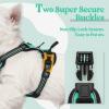 imagerabbitgoo Dog Harness NoPull Pet Harness with 2 Leash Clips Adjustable Soft Padded Dog Vest Reflective NoChoke Pet Oxford Vest with Easy Control Handle for Large Dogs Purple LTurquoise