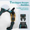 imagerabbitgoo Dog Harness NoPull Pet Harness with 2 Leash Clips Adjustable Soft Padded Dog Vest Reflective NoChoke Pet Oxford Vest with Easy Control Handle for Large Dogs Purple LTeal