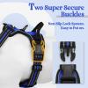 imagerabbitgoo Dog Harness NoPull Pet Harness with 2 Leash Clips Adjustable Soft Padded Dog Vest Reflective NoChoke Pet Oxford Vest with Easy Control Handle for Large Dogs Purple LDazzling Blue
