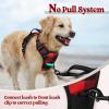 imagerabbitgoo Dog Harness NoPull Pet Harness with 2 Leash Clips Adjustable Soft Padded Dog Vest Reflective NoChoke Pet Oxford Vest with Easy Control Handle for Large Dogs Purple LCheckered Red