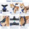 imagerabbitgoo Dog Harness NoPull Pet Harness with 2 Leash Clips Adjustable Soft Padded Dog Vest Reflective NoChoke Pet Oxford Vest with Easy Control Handle for Large Dogs Purple LDazzling Blue