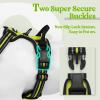 imagerabbitgoo Dog Harness NoPull Pet Harness with 2 Leash Clips Adjustable Soft Padded Dog Vest Reflective NoChoke Pet Oxford Vest with Easy Control Handle for Large Dogs Purple LWild Lime