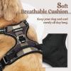 imagerabbitgoo Dog Harness NoPull Pet Harness with 2 Leash Clips Adjustable Soft Padded Dog Vest Reflective NoChoke Pet Oxford Vest with Easy Control Handle for Large Dogs Purple LCheckered Brown