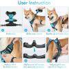 imagerabbitgoo Dog Harness NoPull Pet Harness with 2 Leash Clips Adjustable Soft Padded Dog Vest Reflective NoChoke Pet Oxford Vest with Easy Control Handle for Large Dogs Purple LBlue