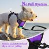imagerabbitgoo Dog Harness NoPull Pet Harness with 2 Leash Clips Adjustable Soft Padded Dog Vest Reflective NoChoke Pet Oxford Vest with Easy Control Handle for Large Dogs Purple LPurple