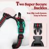 imagerabbitgoo Dog Harness NoPull Pet Harness with 2 Leash Clips Adjustable Soft Padded Dog Vest Reflective NoChoke Pet Oxford Vest with Easy Control Handle for Large Dogs Purple LCheckered Red