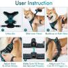 imagerabbitgoo Dog Harness NoPull Pet Harness with 2 Leash Clips Adjustable Soft Padded Dog Vest Reflective NoChoke Pet Oxford Vest with Easy Control Handle for Large Dogs Purple LBlue Coral