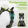 imagerabbitgoo Dog Harness NoPull Pet Harness with 2 Leash Clips Adjustable Soft Padded Dog Vest Reflective NoChoke Pet Oxford Vest with Easy Control Handle for Large Dogs Purple LWild Lime