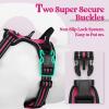 imagerabbitgoo Dog Harness NoPull Pet Harness with 2 Leash Clips Adjustable Soft Padded Dog Vest Reflective NoChoke Pet Oxford Vest with Easy Control Handle for Large Dogs Purple LHot Pink