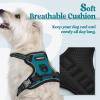 imagerabbitgoo Dog Harness NoPull Pet Harness with 2 Leash Clips Adjustable Soft Padded Dog Vest Reflective NoChoke Pet Oxford Vest with Easy Control Handle for Large Dogs Purple LBlue Coral