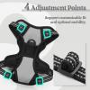 imagerabbitgoo Dog Harness NoPull Pet Harness with 2 Leash Clips Adjustable Soft Padded Dog Vest Reflective NoChoke Pet Oxford Vest with Easy Control Handle for Large Dogs Purple LGray